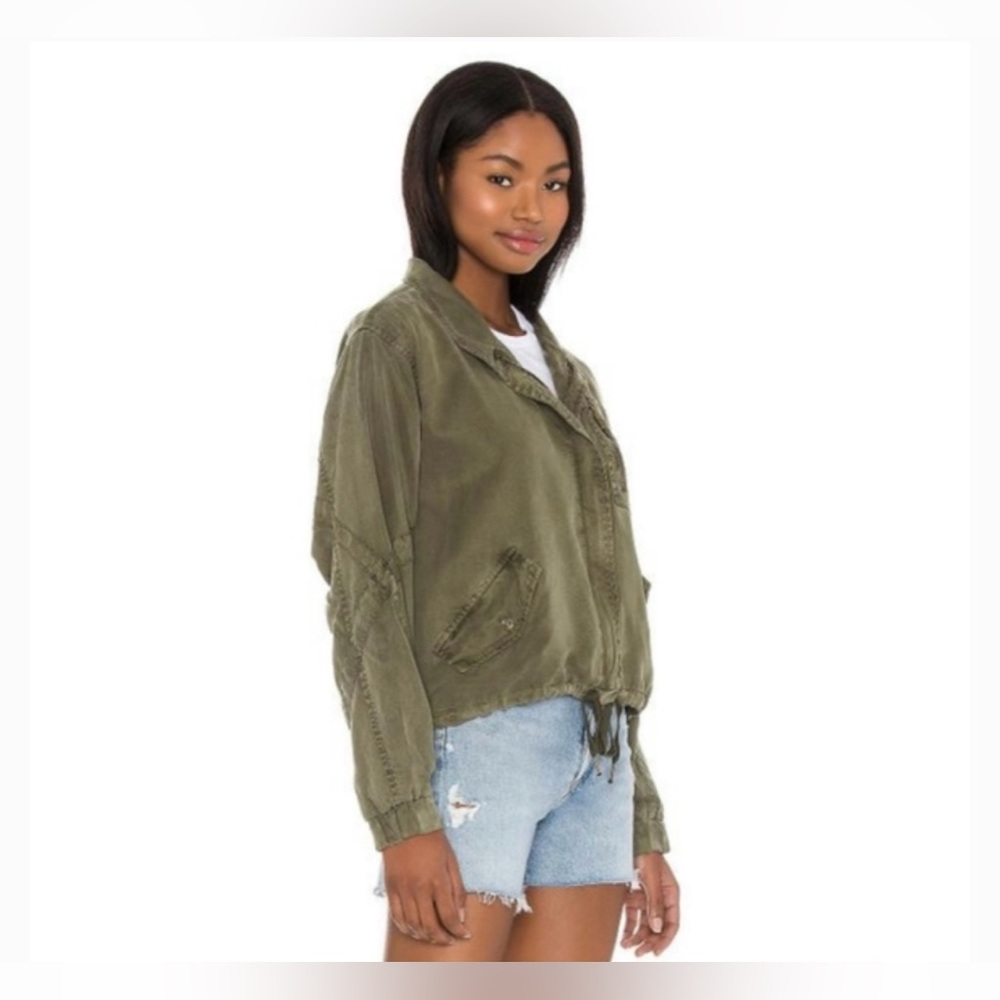 Young Fabulous & Broke NWOT "Clara" Lightweight Utility Bomber Jacket. Size S - Picture 2 of 11